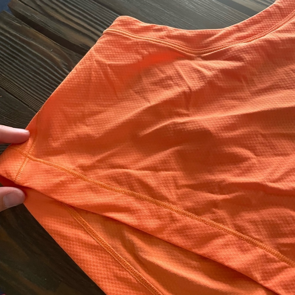 Lululemon Athletica Orange Asymmetrical Crop Tank Top - Picture 3 of 5